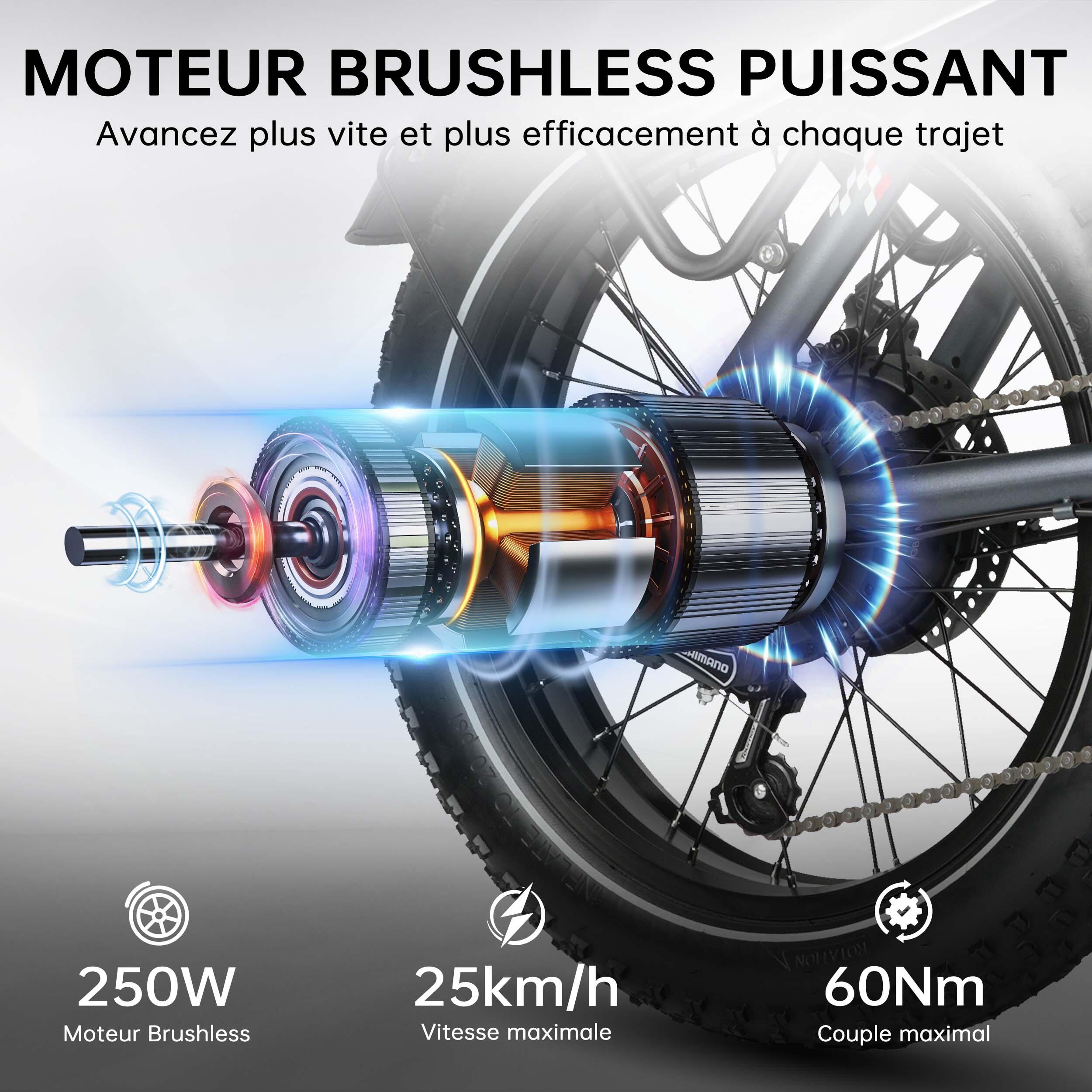 Maxtron Polaris opvouwbare elektrische fiets, dubbele vering en Shimano 5/7
