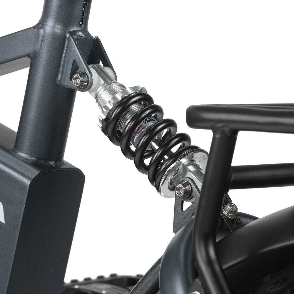 Maxtron Polaris opvouwbare elektrische fiets, dubbele vering en Shimano 4/7