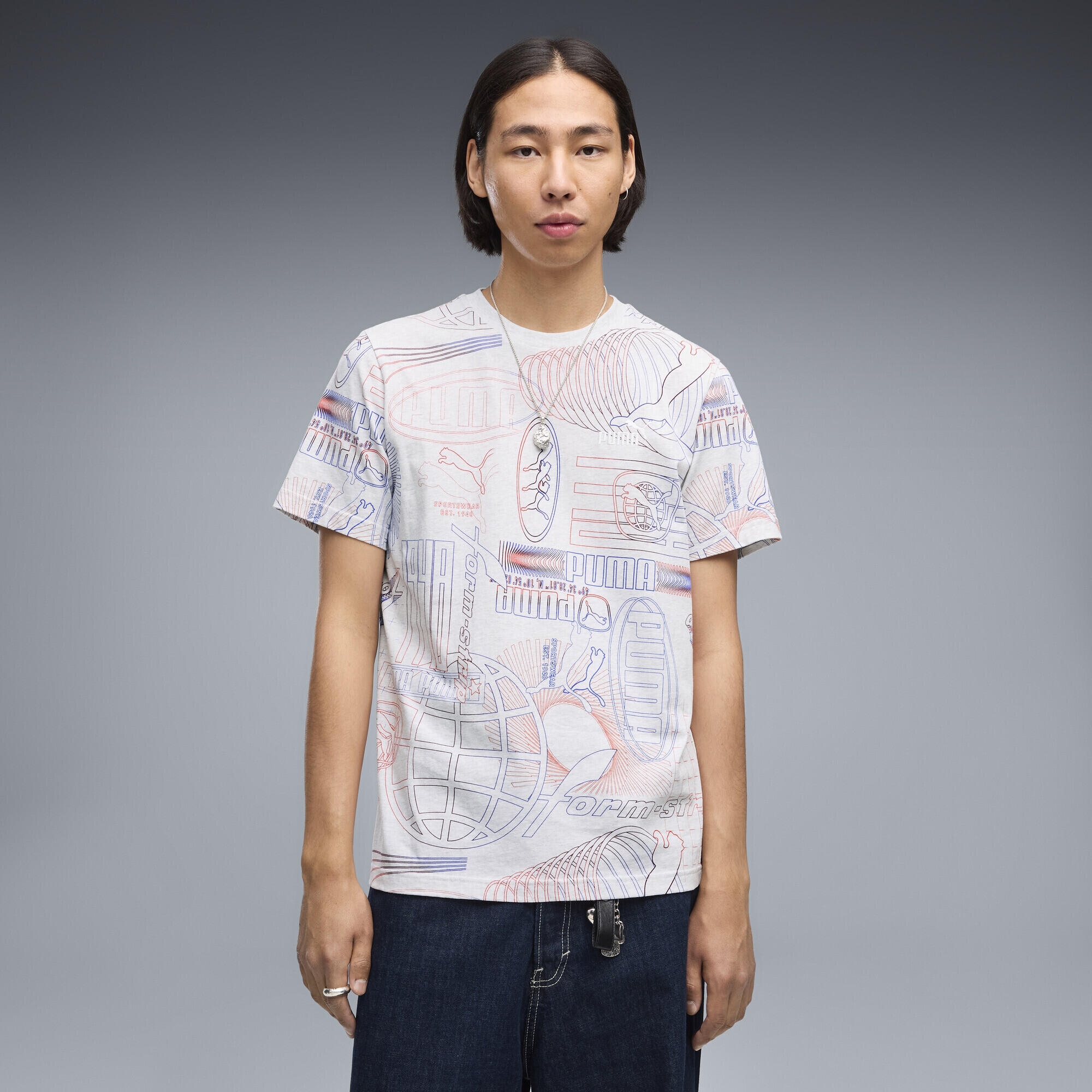 T-shirt Essentials Printed Graphic para homem PUMA 2/5
