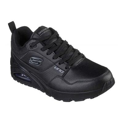 Heren uno suroka leren casual schoenen (zwart)