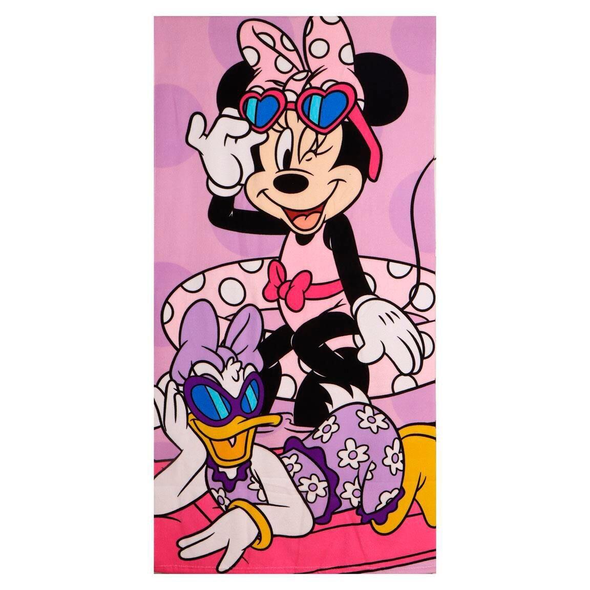 Set de Toalla Infantil Minnie con Saquito de Rejilla y Estampado Rosa 4/6