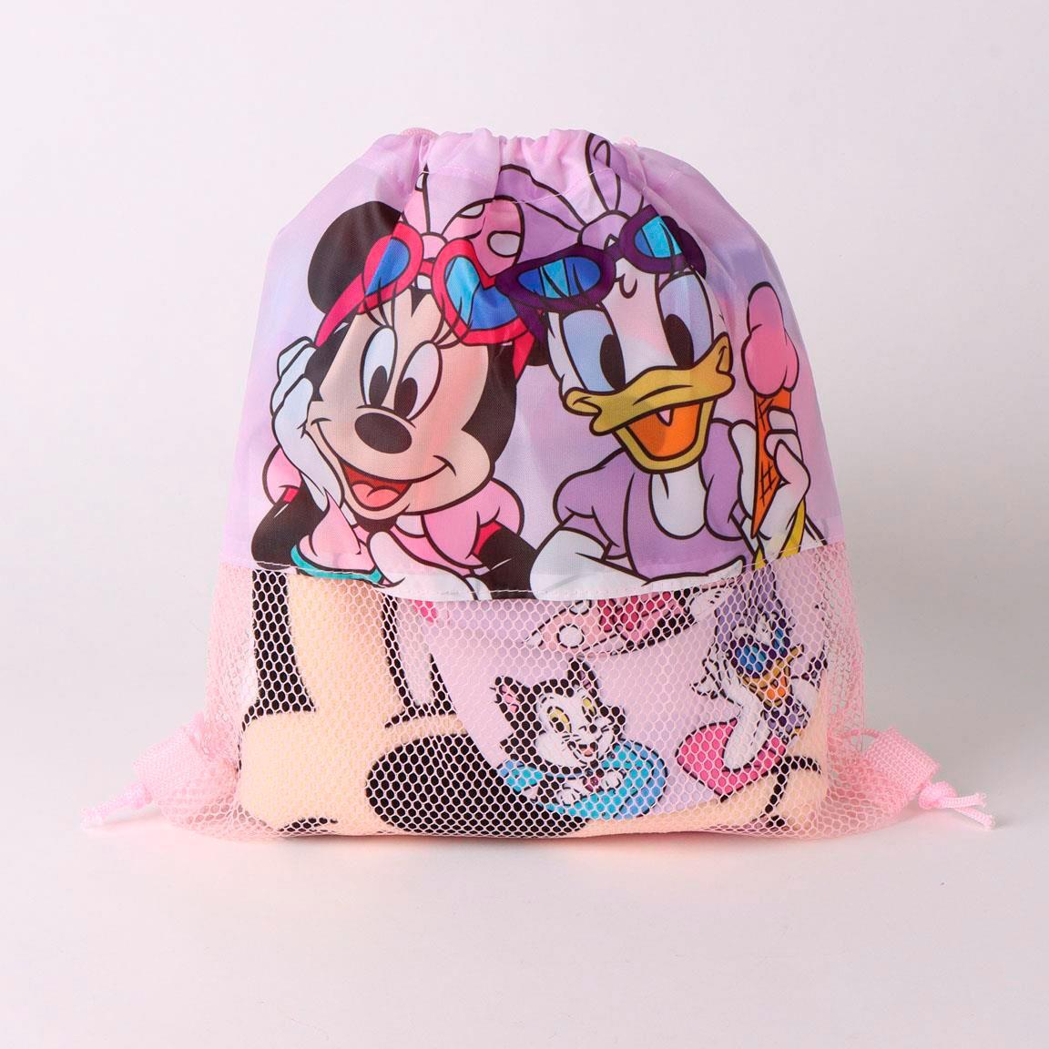 Set de Toalla Infantil Minnie con Saquito de Rejilla y Estampado Rosa 2/6