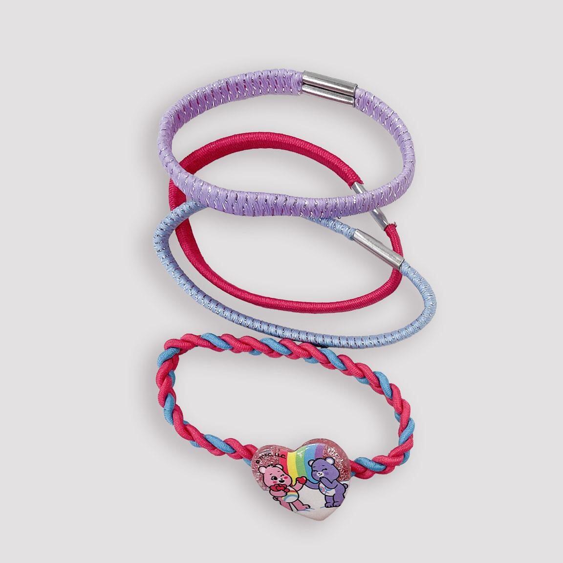 Ensemble d'accessoires pour cheveux Care Bears pour enfants avec élastiques 3/6