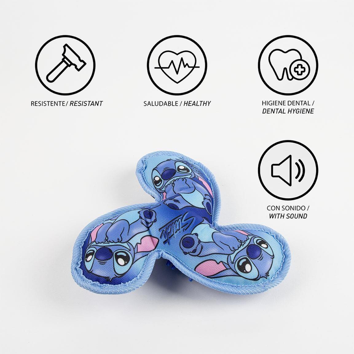 Juguete para Perro Stitch de TPR Azul, Mordedor Resistente con Sonido 3/3