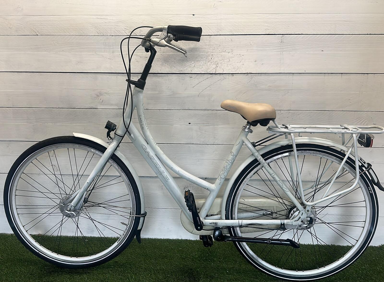 Gazelle stadsfiets bike, wit 3/3