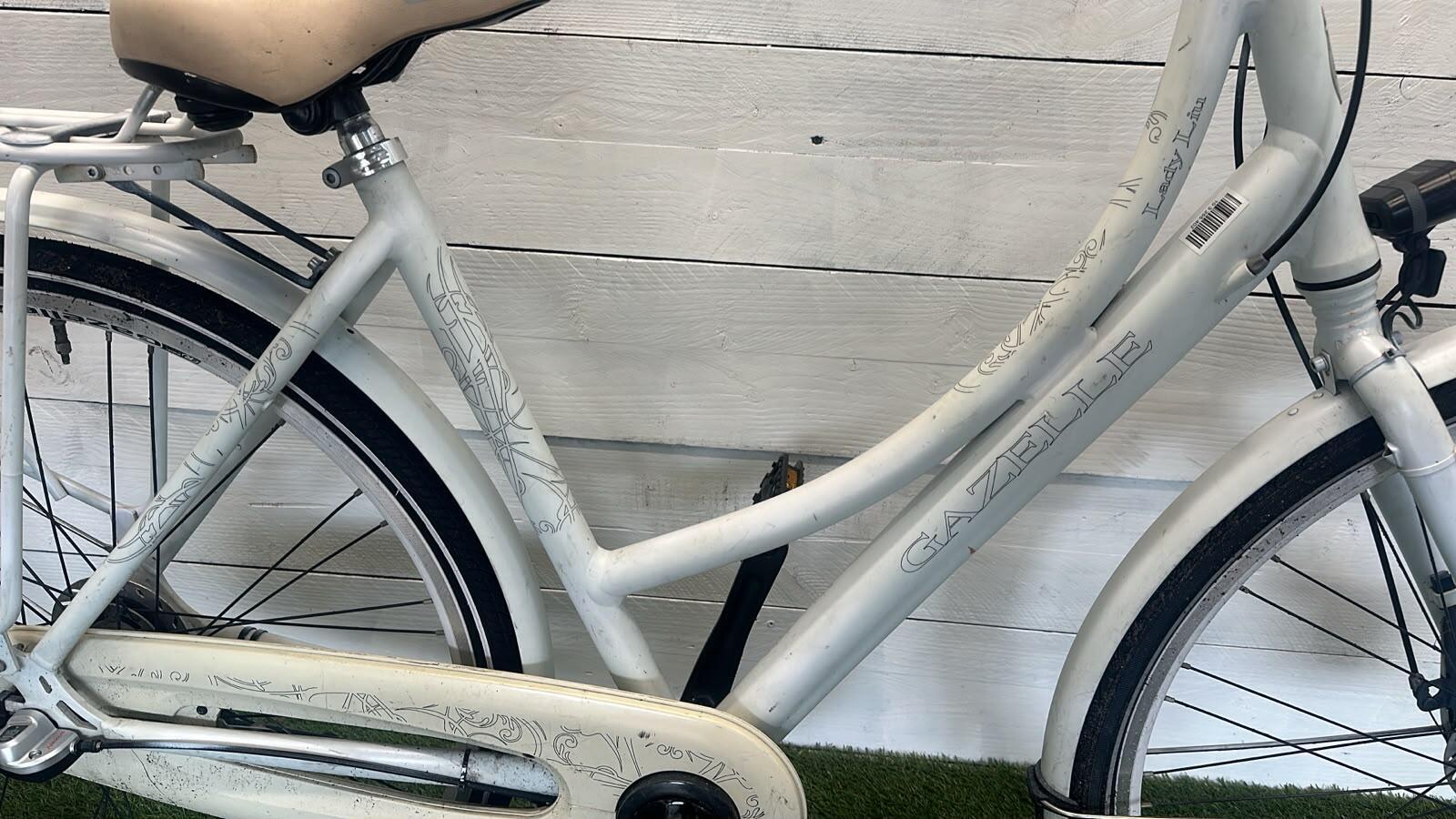 Gazelle stadsfiets bike, wit 2/3