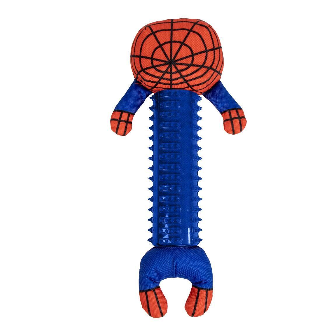 Jouet à mâcher Spiderman pour chien, en TPR texturé, bleu et rouge. 2/6