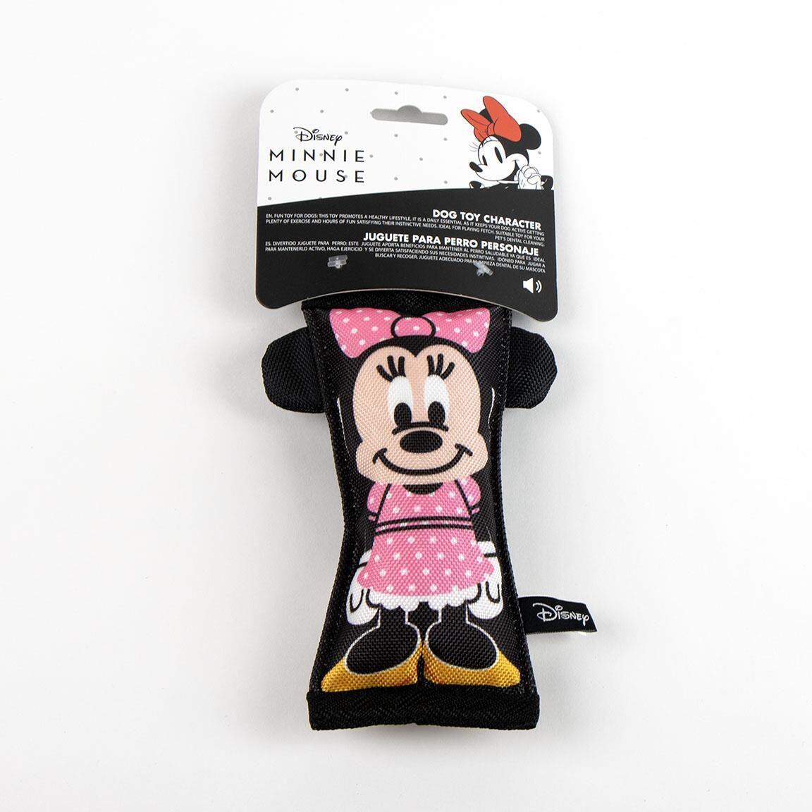 Jouet pour chien Minnie Mouse, peluche résistante avec couineur, rose et noir 6/6