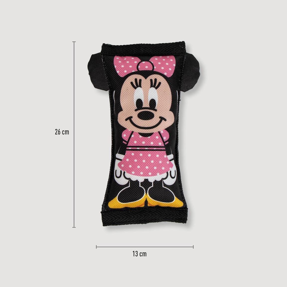 Jouet pour chien Minnie Mouse, peluche résistante avec couineur, rose et noir 5/6