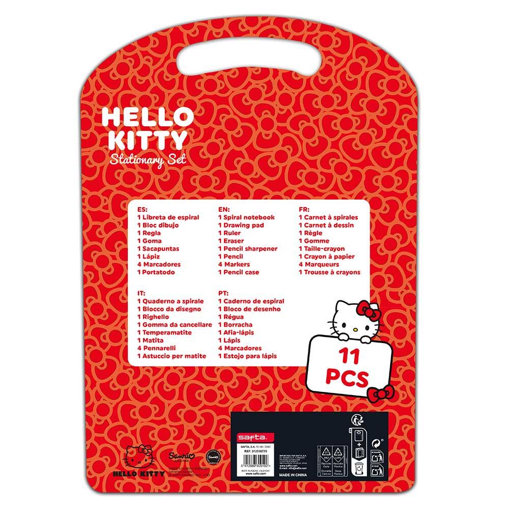 Ensemble de papeterie pour enfants Hello Kitty Iconic multicolore de 11 pièces 2/2