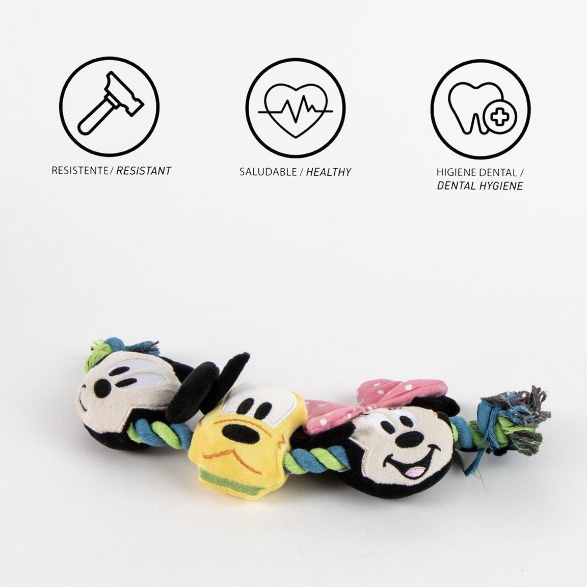 Mickey Mouse Hunde-Zahnspielzeug aus Seil, weicher, mehrfarbiger Stoff 6/7