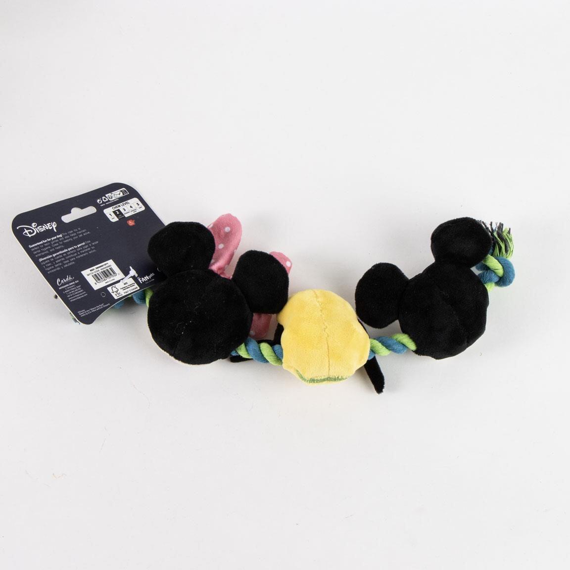 Mickey Mouse Hunde-Zahnspielzeug aus Seil, weicher, mehrfarbiger Stoff 2/7