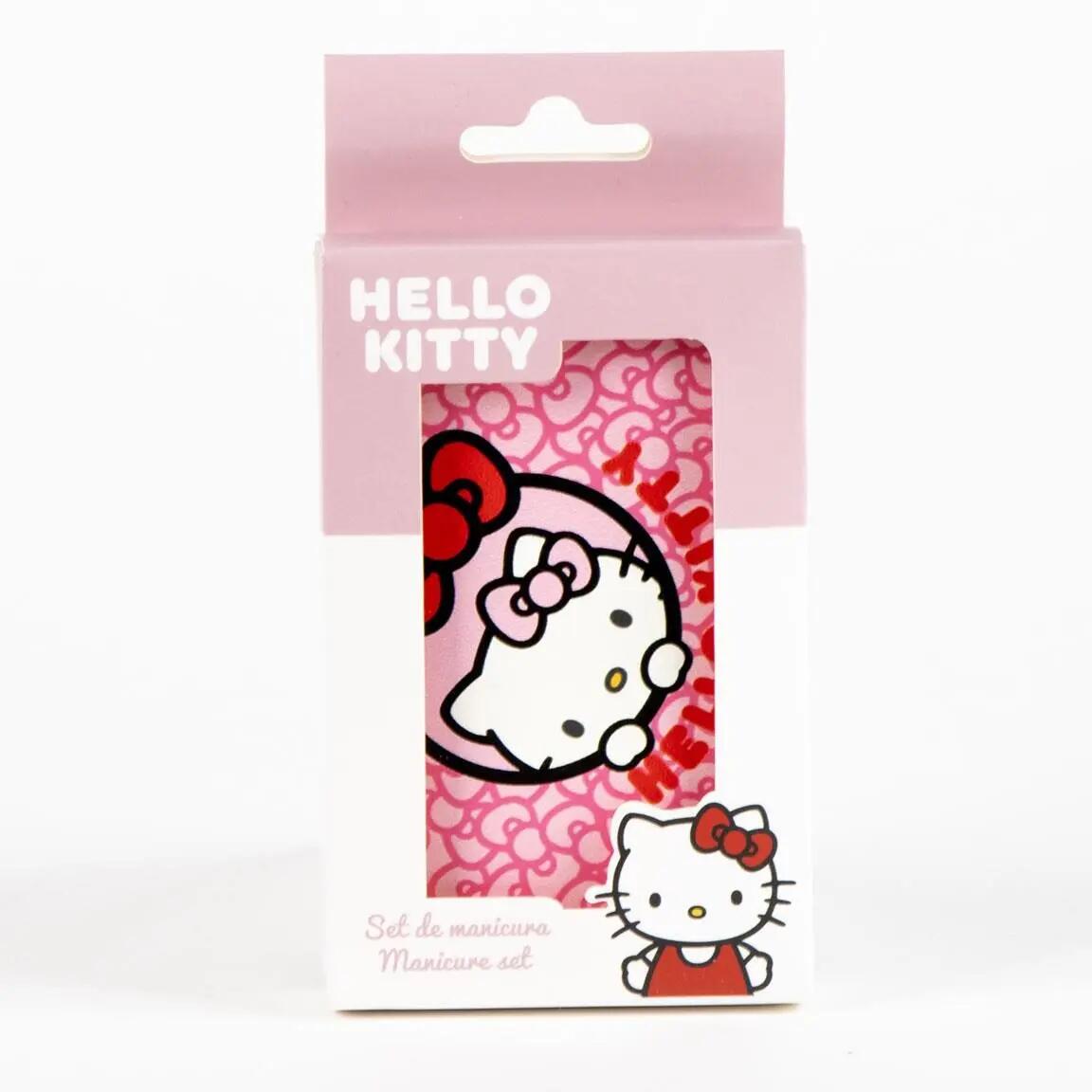 Set de Manicura Infantil Hello Kitty con Estuche Metálico Rosa 4/5