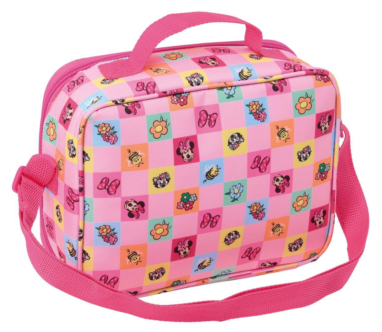Bolsa Nevera Infantil Minnie Mouse 3D con Bandolera Ajustable Rosa 2/4