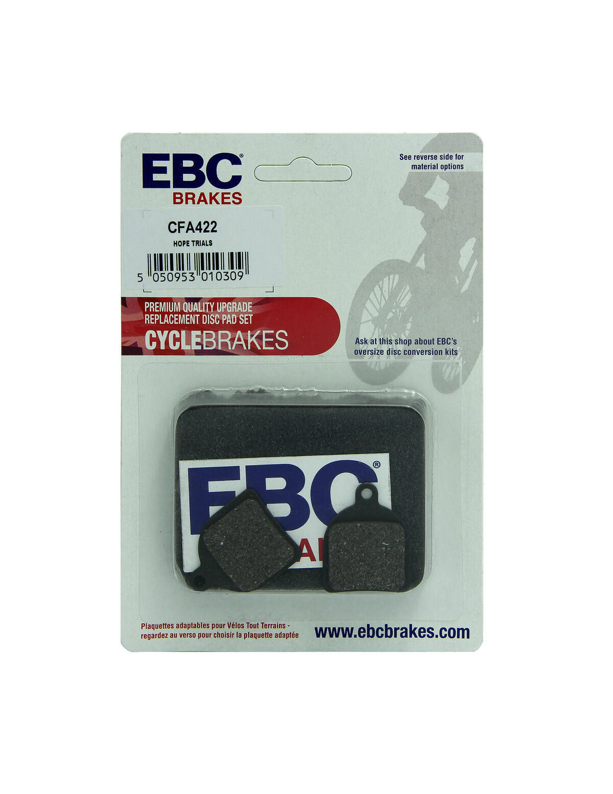 CFA422 - Klocki hamulcowe rowerowe (organiczne) EBC Brakes 2/2