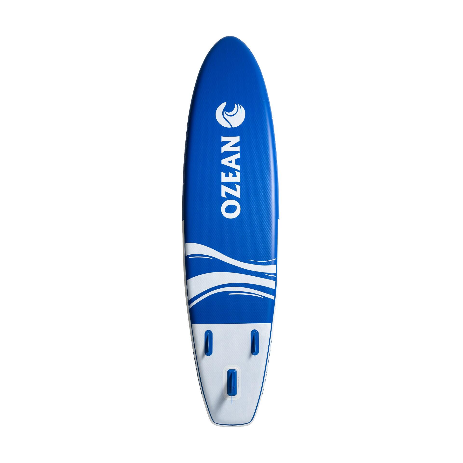 Prancha SUP OZEAN 350 cm insuflável, até 2 pessoas, com 11 acessórios, Azul 3/8