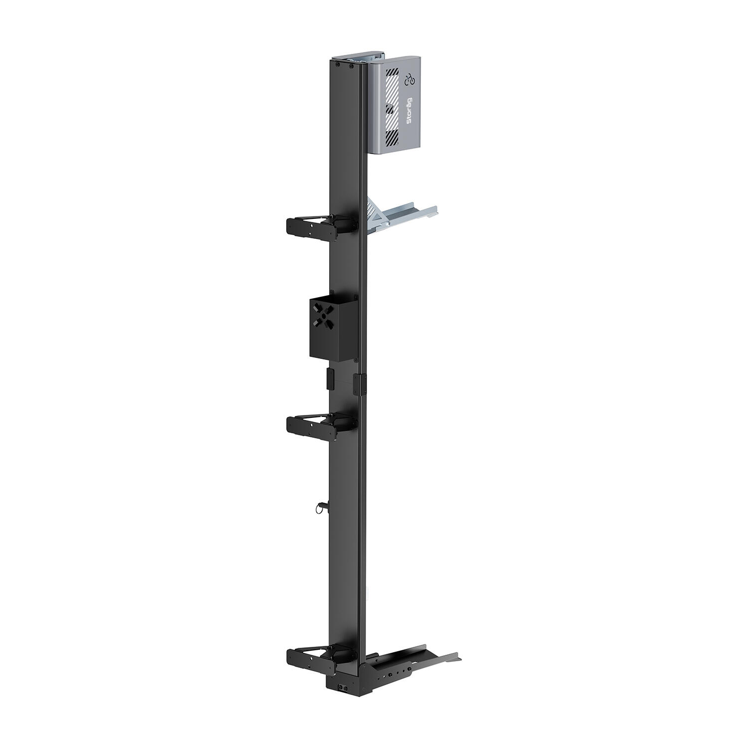 Support Vélo Vertical EasyLift Pivotant avec Assistance au Levage 4/7