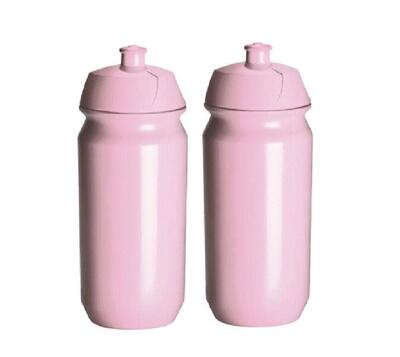 Drinkfles 2x 500 drinkbussen powder pink waterfles