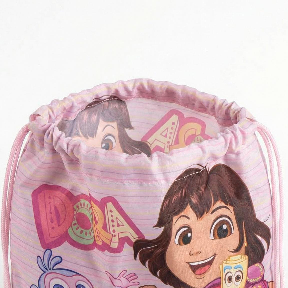 Set Infantil Dora la Exploradora con Toalla y Saquito de Playa Rosa 5/7