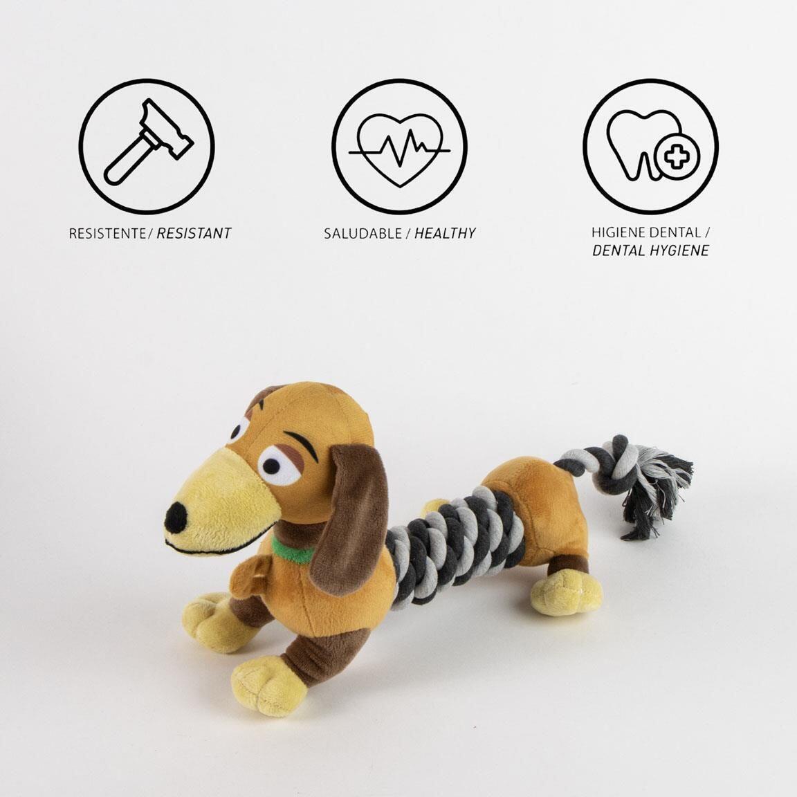 Jouet pour chien Toy Story, corde dentaire avec peluche, marron et gris 5/7