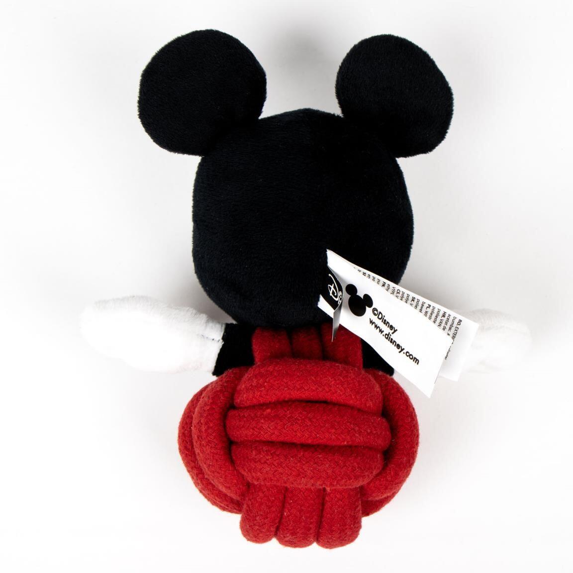 Jouet pour chien Mickey Mouse, corde en coton tressé, rouge et noir 2/4