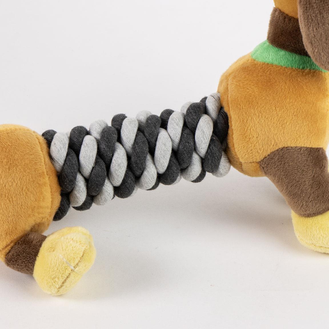 Jouet pour chien Toy Story, corde dentaire avec peluche, marron et gris 3/7