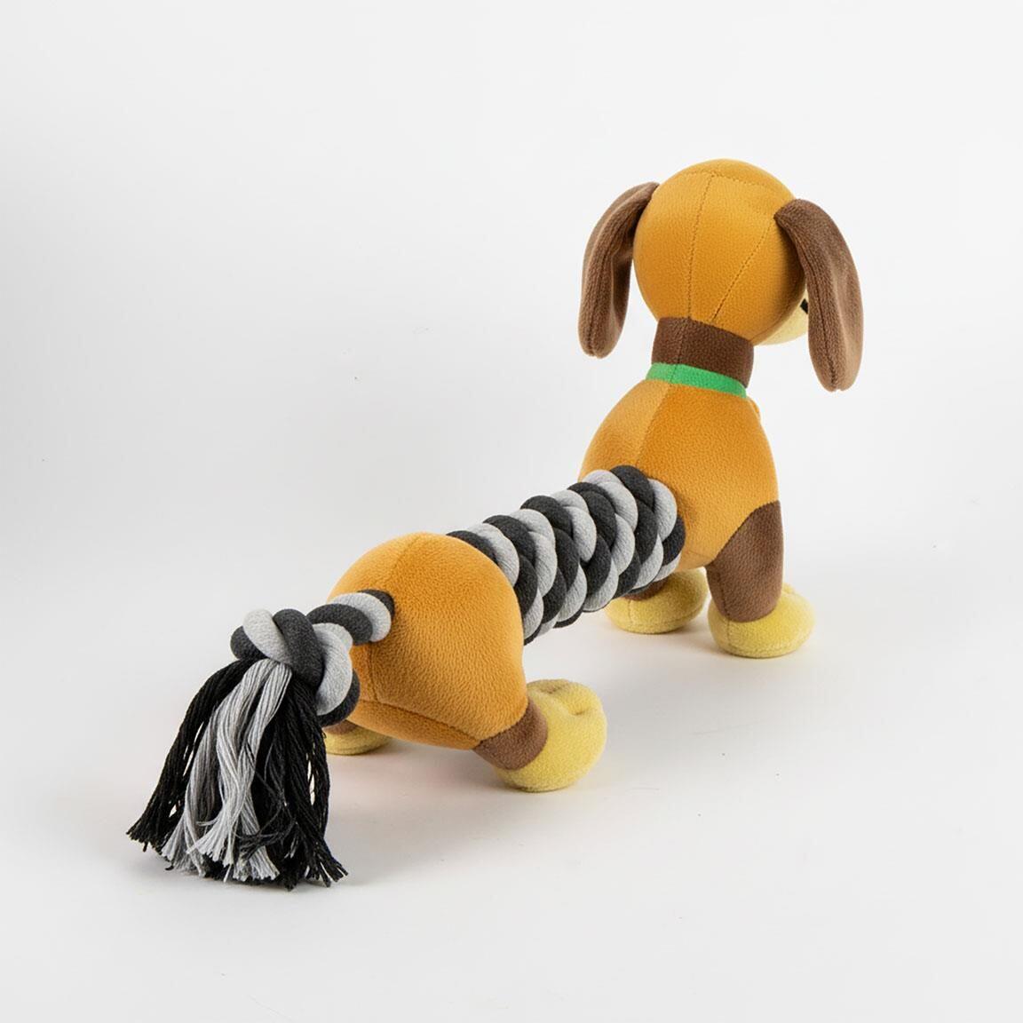 Jouet pour chien Toy Story, corde dentaire avec peluche, marron et gris 2/7