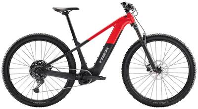 Trek powerfly+ 4 elektrische mtb shimano cues 10s 600wh 29'' rood zwart gen 5