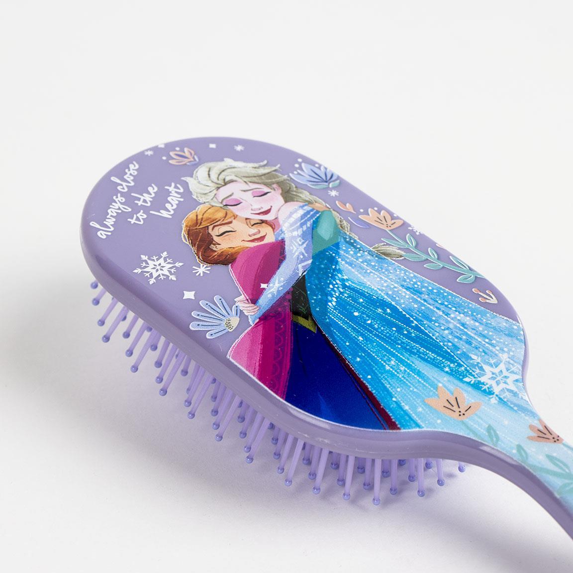 Brosse à cheveux rectangulaire La Reine des Neiges pour enfants, en plastique 2/3