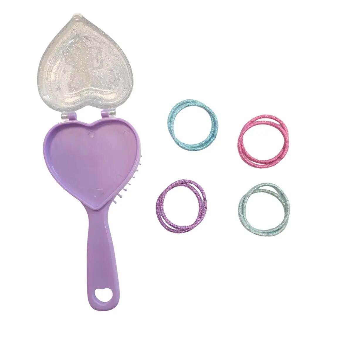 Escova de cabelo infantil ergonômica Frozen Elsa com cerdas flexíveis - Azul 5/7