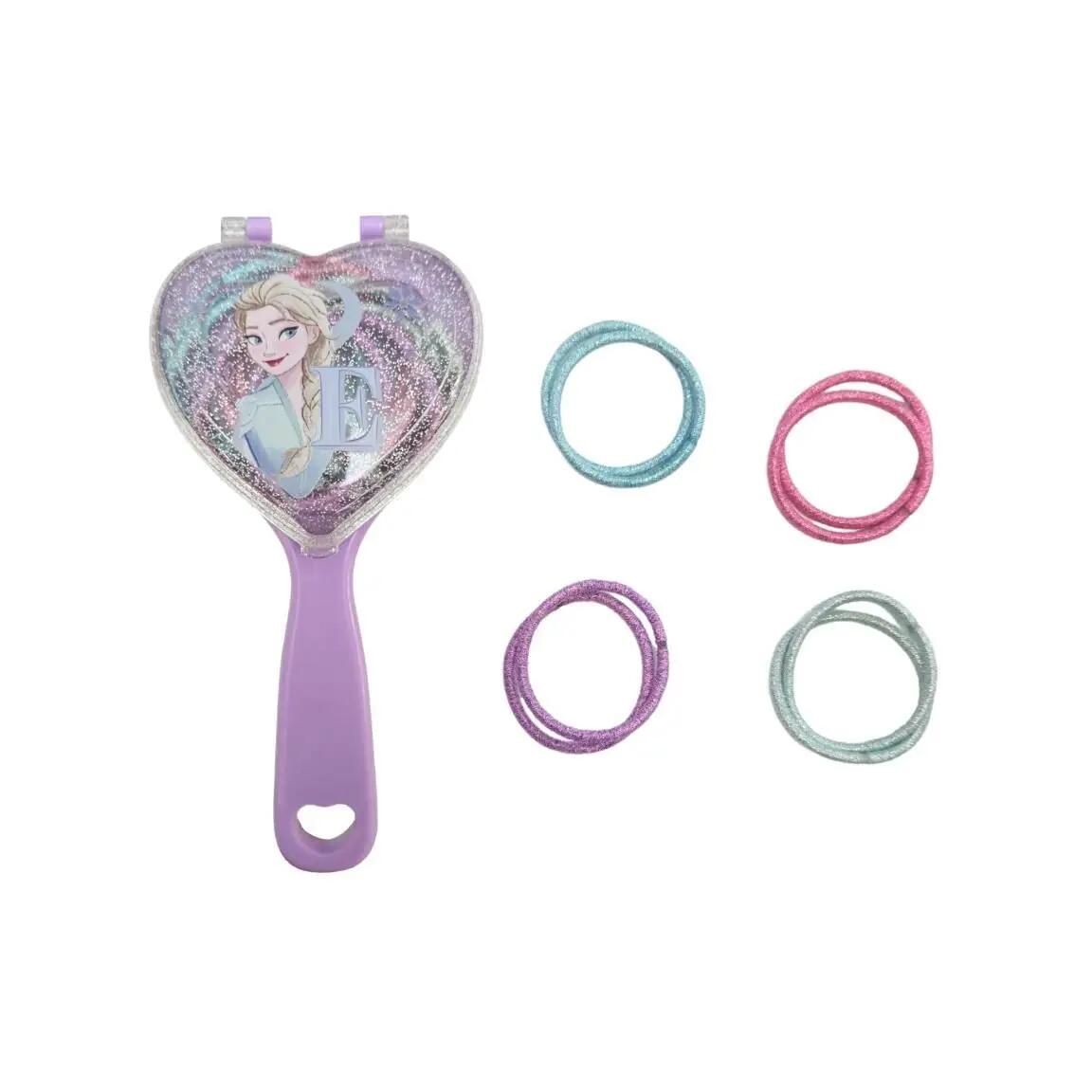 Escova de cabelo infantil ergonômica Frozen Elsa com cerdas flexíveis - Azul 4/7