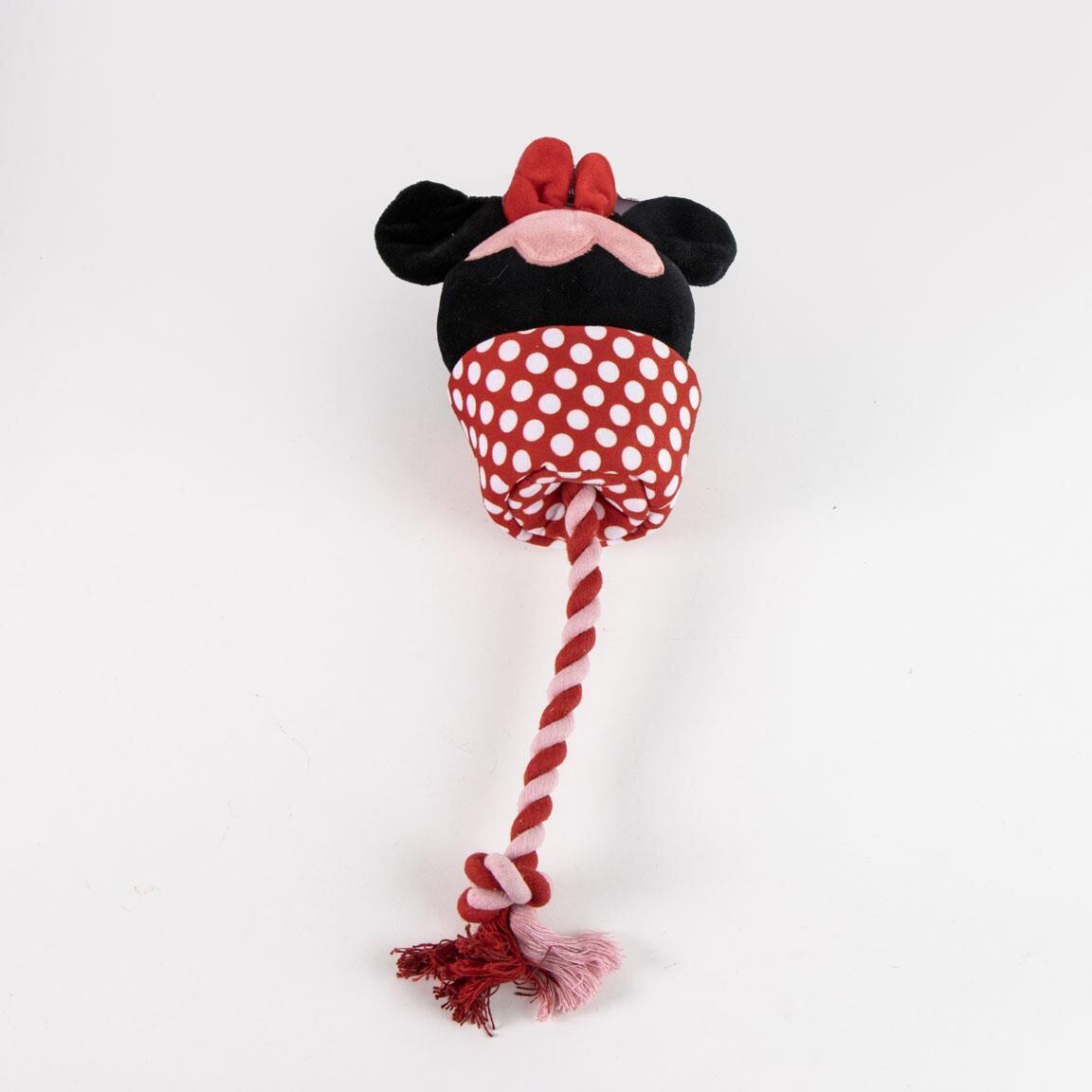 Jouet en corde pour chien Minnie Mouse, jouet en corde rouge et noire résistant 2/7