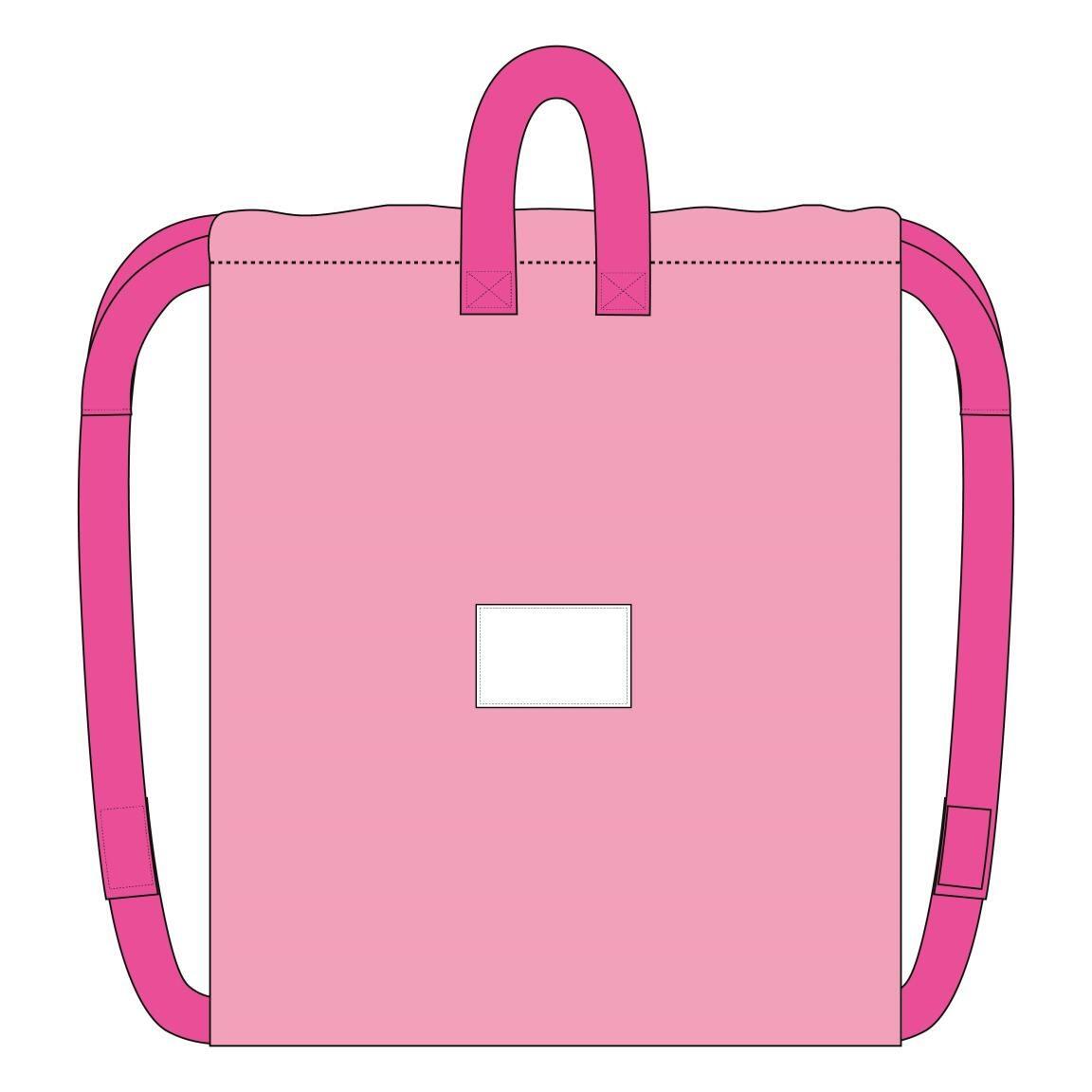 Saco Mochila Infantil Hello Kitty de Poliéster con Cierre de Cordón Rosa 2/7