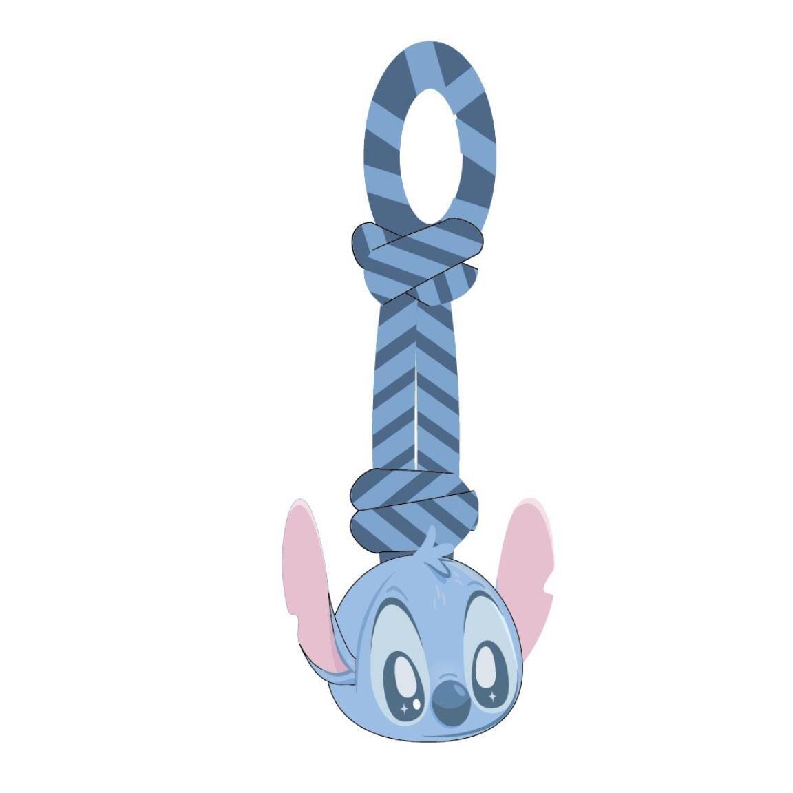 Corde à mâcher Stitch Dog Dental Rope, jouet à mâcher en coton bleu 3/6