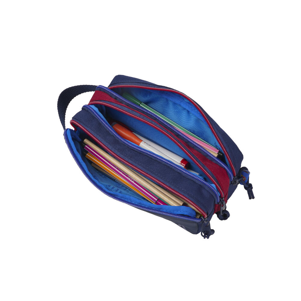 Trousse triple FC Barcelone adulte 22 x 10 cm bleu marine 3/3