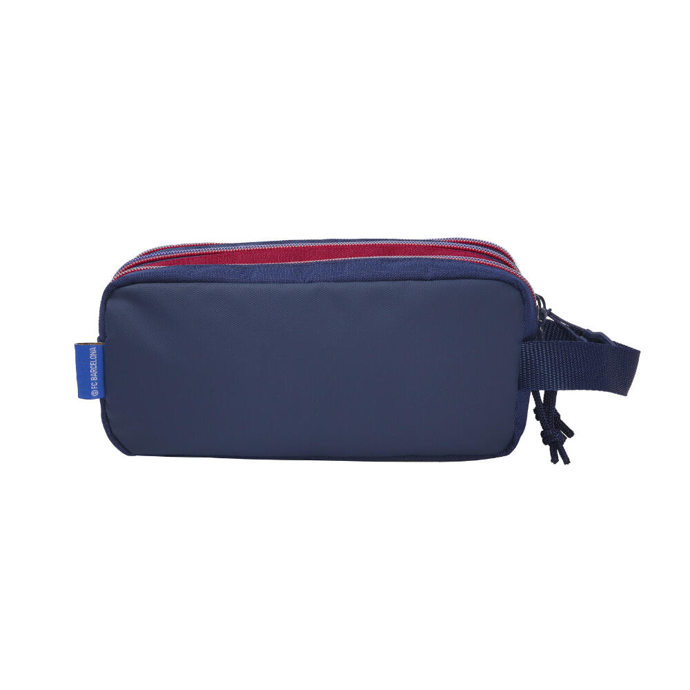 Trousse triple FC Barcelone adulte 22 x 10 cm bleu marine 2/3