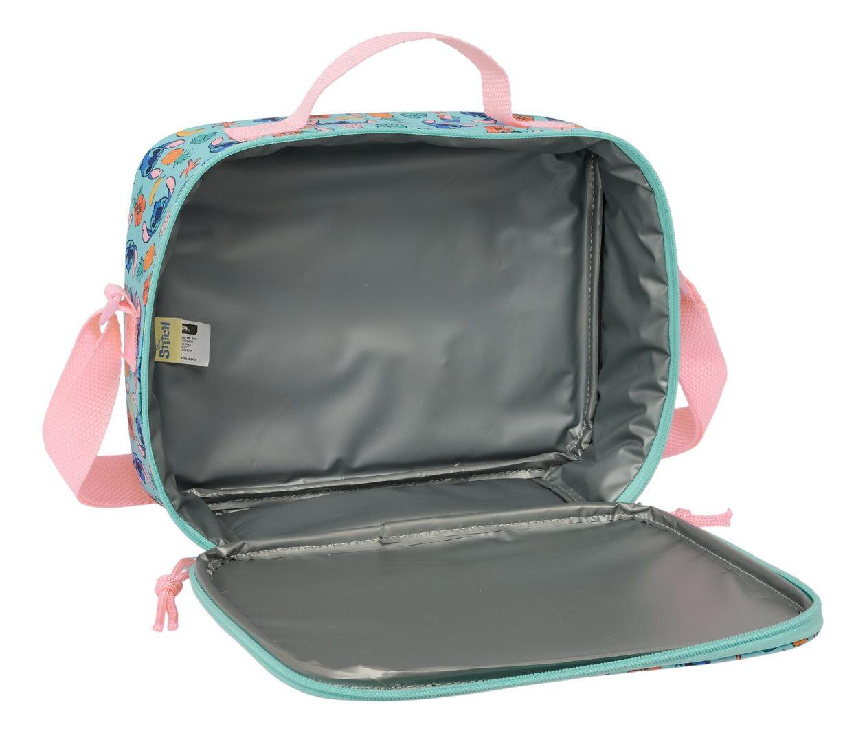 Bolsa Nevera Infantil Stitch con Bandolera Ajustable y Forro Térmico Rosa 4/4