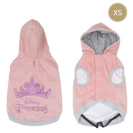 Prinzessinnen-Hunde-Hoodie mit Kapuze, weichem Stoff und Klettverschluss, Rosa