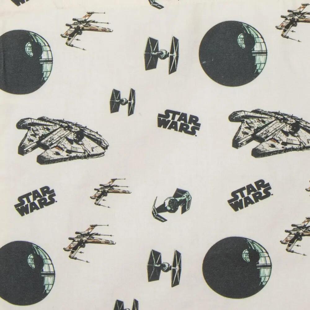 Borsa per la spesa da adulto a tema Star Wars in poliestere e cotone, beige 3/7