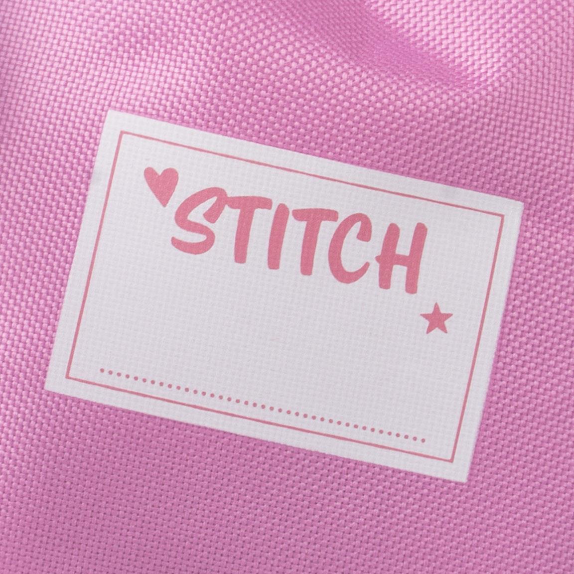 Saquito Escolar Infantil Stitch de Poliéster con Cierre de Cordón Rosa 5/6