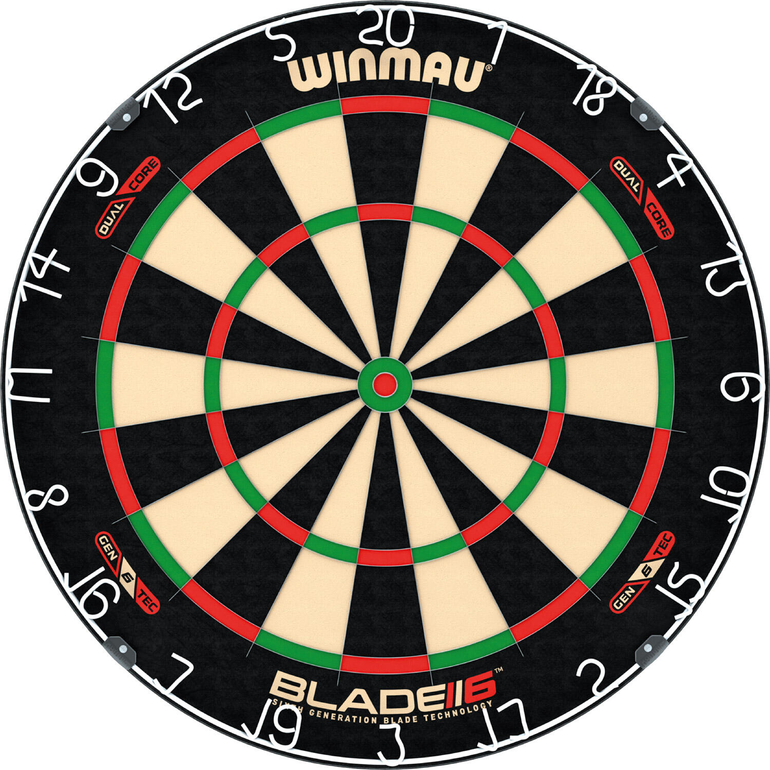 WINMAU Bersaglio freccette adulto Winmau Blade 6 Dual Core, Nero