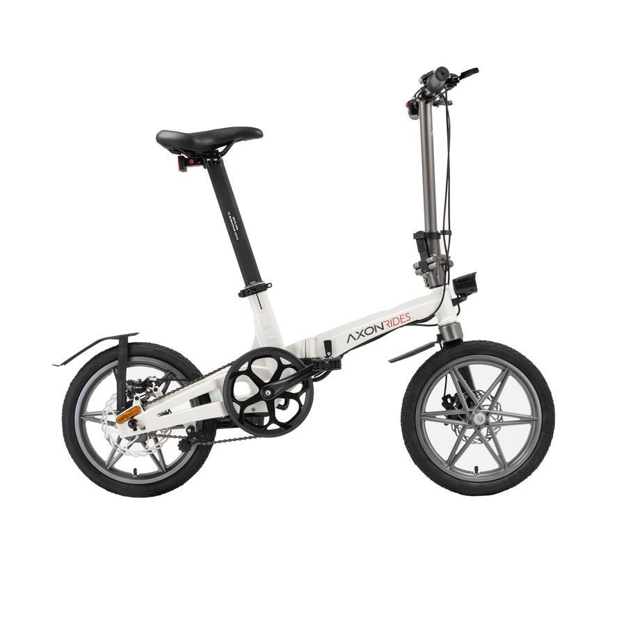 AXON RIDES Pro Electric Folding Bike, Ivory White 1/5