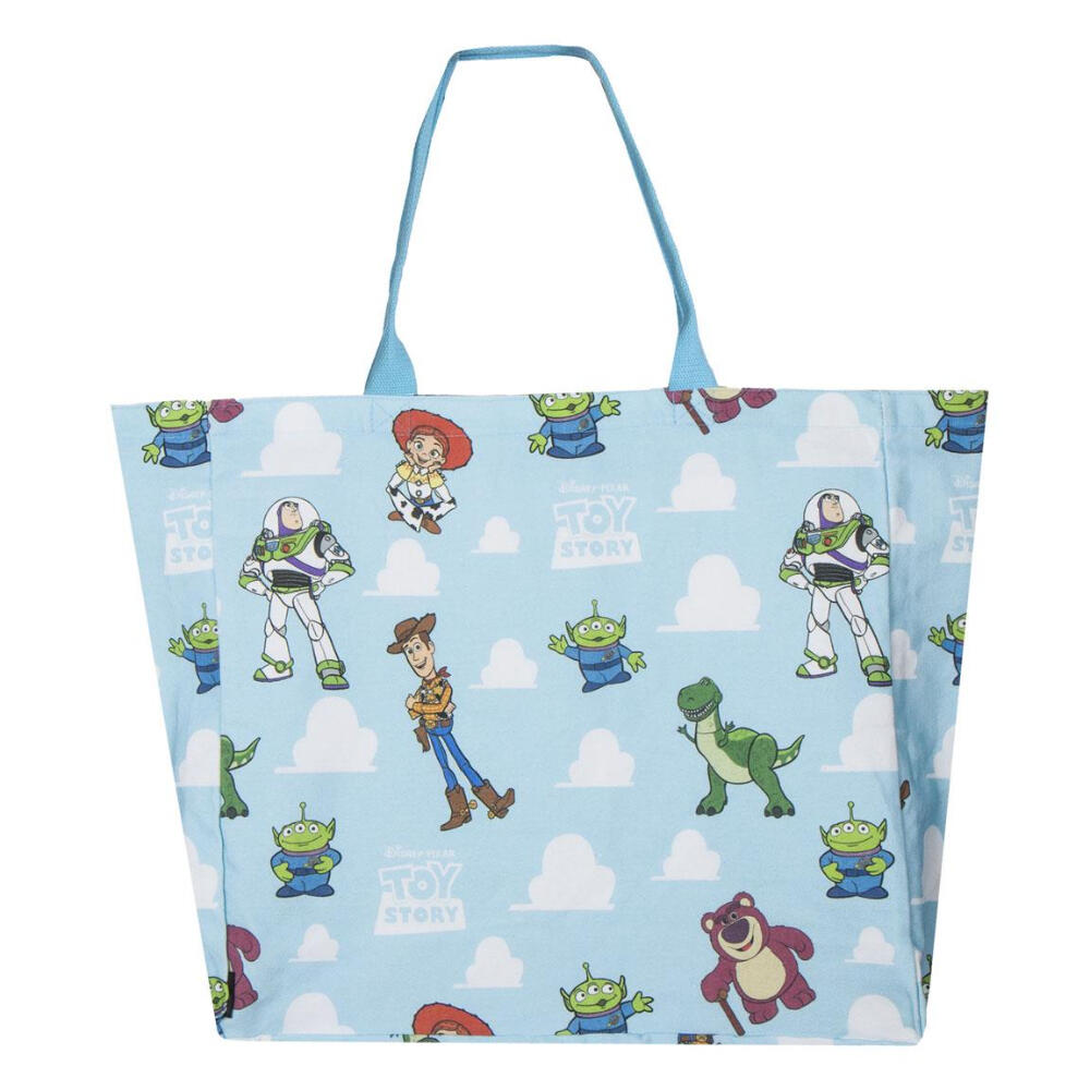 Sacola de compras infantil Toy Story tamanho XL em poliéster resistente, azul 2/2