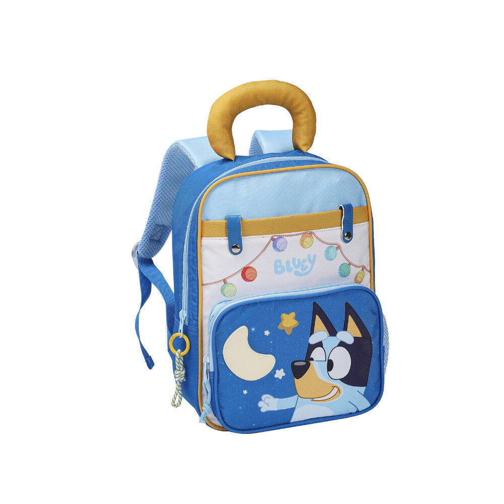 Mochila Escolar Infantil Bluey 30 x 26 cm con Bolsillo Frontal Azul y Amarilla 2/3