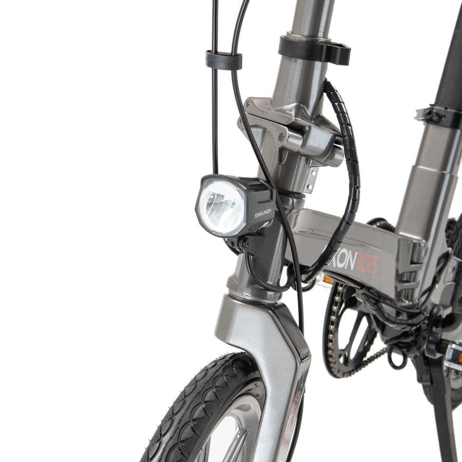 AXON RIDES Pro Electric Folding Bike, Ivory White 5/5