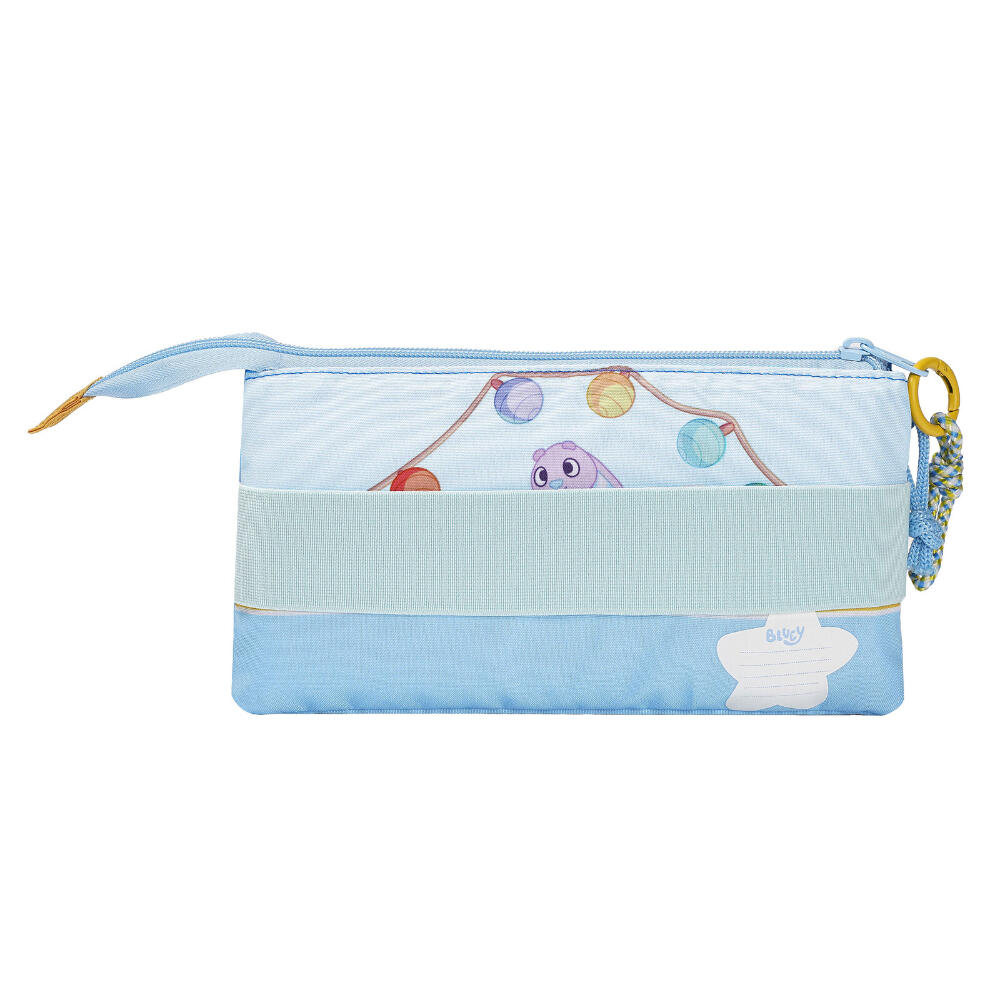 Astuccio per bambini Blackfit8 Petals con cerniera azzurra 2/2