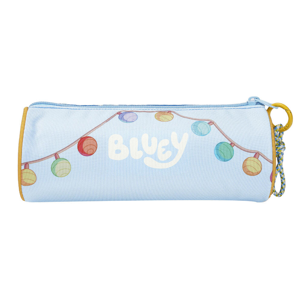 Astuccio triplo per bambini Bluey con 3 scomparti e cerniera, 22x12 cm, blu 2/3