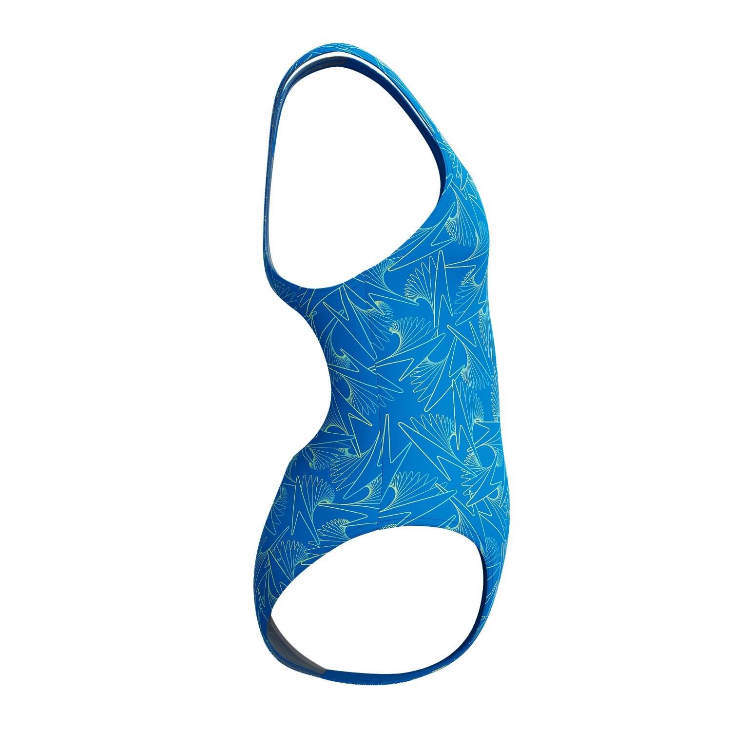 Speedo Meisjes Badpak Hyperboom Allover Medalist Blauw/Groen 2/5