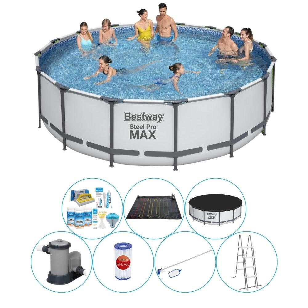 Schwimmbadpaket - Bestway Steel Pro MAX 488x122 cm Rund 1/6
