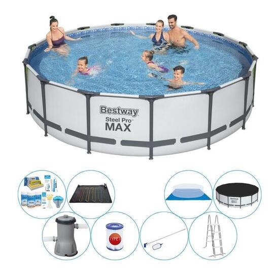 Schwimmbadpaket - Bestway Steel Pro MAX 427x107 cm Rund